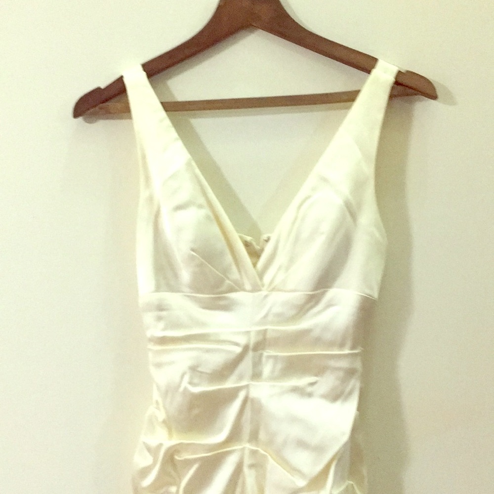 Cream colored short formal dress